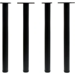 Pied De Table Acier Inoxydable Lot De 4 Pieds Noir Support De Table Réglable 710mm Ø60mm -Fispool Magasin 4700771 3