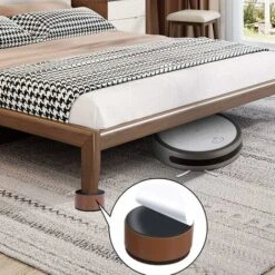 Rehausseur De Meubles En Acier Carbone, Rehausseurs De Lit En Acier Carbone, Rehausseurs De Meubles Pour Meubles Hauteur,Rond Marron 6X3.2cm Fontainebleau 4Pcs -Fispool Magasin 48410223 3