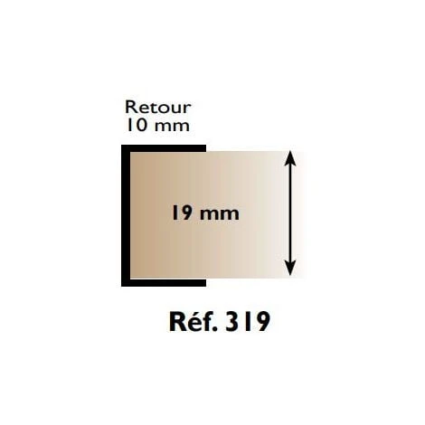 Profil De Chant PRUNIER U 19 X 10 - Blanc 2600 Mm - RIBS319 3 Profil De Chant PRUNIER U 19 X 10 - Blanc 2600 Mm - RIBS319