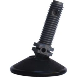 Pied Niveleur Réglable Avec Rotule Pour Embouts Ronds, Carrés Et Rectangulaires Filetés Rentrants, Noir, 32-10