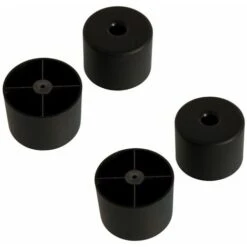 4x Pied De Meuble 50mm X 50mm Canapé Table Fauteuil Rond Plastique