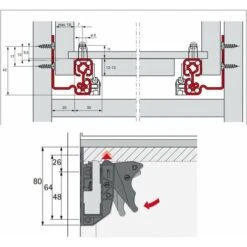 2x Clip De Coulisse Quadro V6 V6+ 25 30 Droit + Gauche Tiroir Bois Levier Support Rail Cliquet Plastique Clip Guide -Fispool Magasin 50754744 3