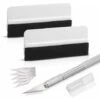Film Kits Applicateurs D'installation: Mini Souple Emballage Teinte Raclette 30 Degree Craft Utility Knife Avec Bouchon De Sécurité Fontainebleau Blanc