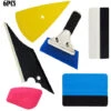 Kit Covering Outils De Film De Fenêtre De Voiture Vinyle, Vitrage De Véhicules De Protection Window Film Car Emballage Teinte Vinyle Installation De L'outil: Raclettes, Grattoirs Fontainebleau 6 PCS
