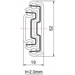 Coulisses De Tiroir à Billes - 100 Kg - Sortie Totale - A : 400 Mm - B : 423 Mm - C : 128 Mm - D : 288 Mm - E : 160 Mm - F : 288 Mm - Longueur : 400 Mm - TCASYSTEM -Fispool Magasin 50952970 3