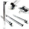 Pied De Table Lot De 4 Chromé Support De Table Réglable En Hauteur 70-110cm -Fispool Magasin 5097272 1
