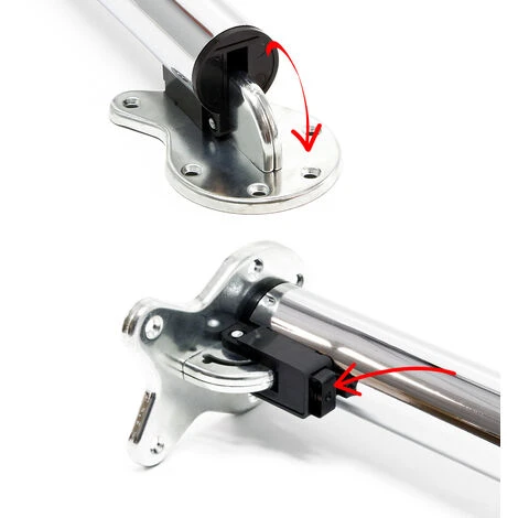 Pied De Table Lot De 4 Chromé Support De Table Réglable En Hauteur 70-110cm 6 Pied De Table Lot De 4 Chromé Support De Table Réglable En Hauteur 70-110cm – Image 4