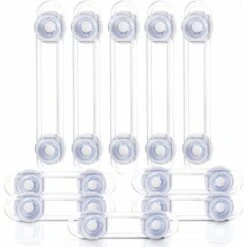Bloc Placard Bebe - Sécurité Enfant - Bloque Porte Placard Fenêtre - Protection Sécurite Domestique (10 Pièces),Starlight
