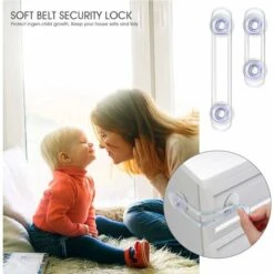 Bloc Placard Bebe - Sécurité Enfant - Bloque Porte Placard Fenêtre - Protection Sécurite Domestique (10 Pièces),Starlight -Fispool Magasin 51475007 3