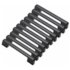 DENUOTOP 10pcs Poignées De Porte Noir En Alliage De Aluminium Poignées T Bar Bâton Cuisine Armoire Entraxe De Trous 160mm