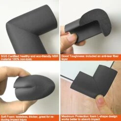 [Lot De 8] Protection Coin De Table, Mousse Souple Protection Angle Sécurité Bébé Angle Droit Anti-Chocs Protege De Coins Avec Résistant Adhésifs Pour Tables Et Tout Meubles Pointus(Pas D'Odeur) -Fispool Magasin 52507029 5