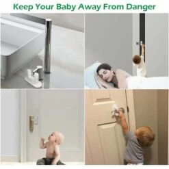 Verrous De Sécurité Pour Enfant,2pcs Serrure De Sécurité Portes Serrure De Porte à Levier Sécurite Fenetre Placard Bloc Porte Securite Bebe, Bloque Poignée Porte(Blanc) -Fispool Magasin 53470182 4