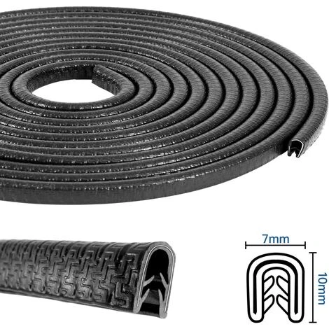 Protections Bord Portière De Voiture En Forme De U Protecteur Pour La Porte De Voiture En Caoutchouc Anti-collision Protéger 5M (Noir) 4 Protections Bord Portière De Voiture En Forme De U Protecteur Pour La Porte De Voiture En Caoutchouc Anti-collision Protéger 5M (Noir) – Image 2