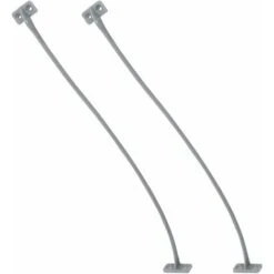 2x Limiteur D'ouverture De Porte Meuble 200mm Compas De Retenue à Visser Plastique (Gris)