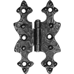 2x Charnière Plate Meuble Ancien Vintage 70x45 Retro Fer Forgé Noir Rustique Armoire Porte Placard -Fispool Magasin 53620474 4