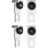 4x Roulette De Tringle à Rideaux Rail Glisseur Guide Suspendeur Plastique Support