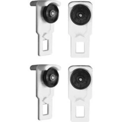 4x Roulette De Tringle à Rideaux Rail Glisseur Guide Suspendeur Plastique Support