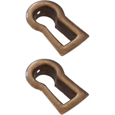 2x Entrée De Clé Laiton Bronze à Encastrer Clef Vintage Rustique Meuble Ancien 3 2x Entrée De Clé Laiton Bronze à Encastrer Clef Vintage Rustique Meuble Ancien