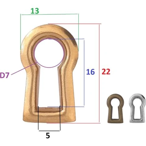 2x Entrée De Clé Laiton Bronze à Encastrer Clef Vintage Rustique Meuble Ancien 5 2x Entrée De Clé Laiton Bronze à Encastrer Clef Vintage Rustique Meuble Ancien – Image 3