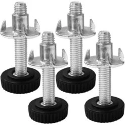 4X Vis Pied De Meuble M4x15 + 4X écrous à Griffe M4 Réglable Embout Table Chaise étagère