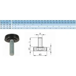 4X Vis Pied De Meuble M4x15 + 4X écrous à Griffe M4 Réglable Embout Table Chaise étagère -Fispool Magasin 53869399 4