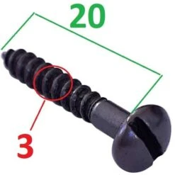 10x Vis Bronze Vintage M3 X 20mm Rustique Antique Meuble Ancien Bois 3mm Porte Table Chaise Armoire Restauration -Fispool Magasin 53869405 3