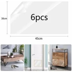 Protecteur Rayure Chat Protecteur De Rayure De Chat,Protecteur De Chat Catch Scratch Transparent Flexible,Pet Couch Protector Stop Chats Scratching Furniture Éviter Les Rayures，Starlight，6Pcs -Fispool Magasin 54158745 3