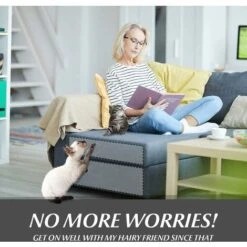 Protecteur Rayure Chat Protecteur De Rayure De Chat,Protecteur De Chat Catch Scratch Transparent Flexible,Pet Couch Protector Stop Chats Scratching Furniture Éviter Les Rayures，Starlight，6Pcs -Fispool Magasin 54158745 4