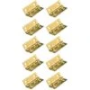10x Charnière Plate Laiton Doré 18mm X 30mm Acier Meuble Porte Placard étagère