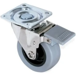 Emuca Kit Roulettes Slip Avec Plétine De Montage, Ø 50, Plastique Gris, Acier Et Plastique, 1 Kit -Fispool Magasin 54868243 2