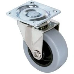 Emuca Kit Roulettes Slip Avec Plétine De Montage, Ø 50, Plastique Gris, Acier Et Plastique, 1 Kit -Fispool Magasin 54868243 3