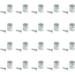 Emuca Bouton Pour Meuble Panama, Ø 20, Zamak, Chromé, 1 Lot De 20 Unités