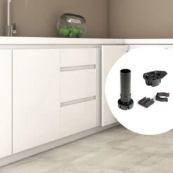 Emuca Kit Pied Pour Meubles Bone Avec Pince Avec Pince Montage Direct/vis, 100, Peint En Noir, Plastique, 10 Kit -Fispool Magasin 54868267 4