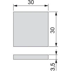 Emuca Patins En Feutre Adhésifs Carrés Pour Meubles, 30, Plastique Marron, Fibre, 1 Lt -Fispool Magasin 54868343 3