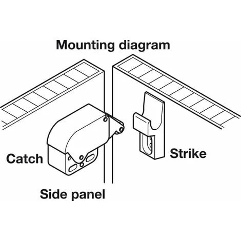 Loqueteau Acier à Ressort Automatique Et Rouleau Avec Contre Pièce Loquet Fermeture Meuble Porte Placard Cuisine Salle De Bain 7 Loqueteau Acier à Ressort Automatique Et Rouleau Avec Contre Pièce Loquet Fermeture Meuble Porte Placard Cuisine Salle De Bain – Image 5