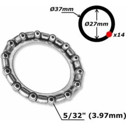 2x Roulement Cage à Billes Vélo Acier 27mm 37mm 14 Billes 3,97mm Universel Direction Vélo Bricolage -Fispool Magasin 55014384 3
