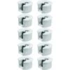 10x Boitier Excentrique 15mm Assemblage Plastique Insert Acier épaisseur Bois 16mm Blanc Connecteur Meuble