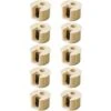 10x Boitier Excentrique 15mm Assemblage Plastique Insert Acier épaisseur Bois 19mm Beige Connecteur Meuble
