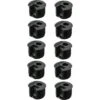 10x Boitier Excentrique 15mm Assemblage Plastique Insert Acier épaisseur Bois 19mm Noir Connecteur Meuble