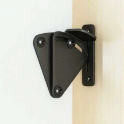 Verrou De Porte Coulissante Noir De Grande Taille à 90 Degrés, Boucle à Angle Droit, Verrouillage Pour Porte Coulissante, Travail Pour Portes De Poche, Garage Et Abri De Jardin，Starlight