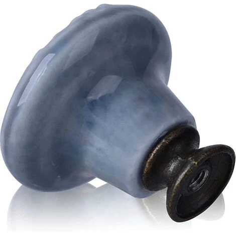 10 Pcs Bouton De Tiroir En Céramique Poignée De Meuble Ronde Gravure Vintage Avec Vis - Bleu 6 10 Pcs Bouton De Tiroir En Céramique Poignée De Meuble Ronde Gravure Vintage Avec Vis - Bleu – Image 4