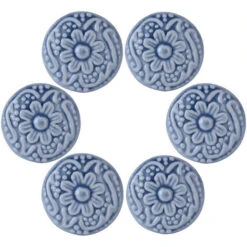10 Pcs Bouton De Tiroir En Céramique Poignée De Meuble Ronde Gravure Vintage Avec Vis - Bleu 11 10 Pcs Bouton De Tiroir En Céramique Poignée De Meuble Ronde Gravure Vintage Avec Vis - Bleu -Fispool Magasin 55495565 5
