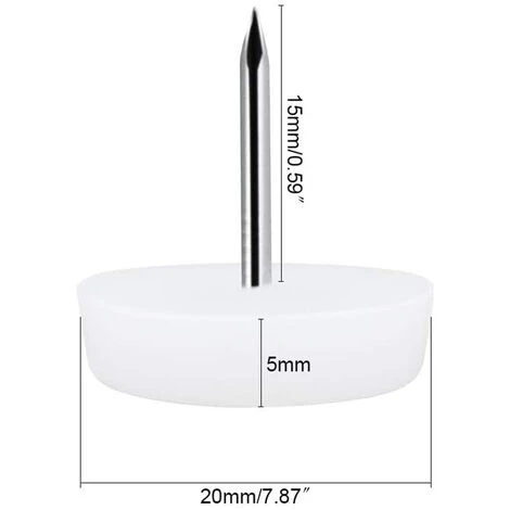 50x Patin Chaise De Plastique Patins Glisseurs Pour Meubles Ø20mm Protection Pied De Chaise 4 50x Patin Chaise De Plastique Patins Glisseurs Pour Meubles Ø20mm Protection Pied De Chaise – Image 2