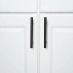 10pcs 96 Mm T Bar Bâton Cuisine Armoire Porte Poignées Placard Tiroir Chambre Meubles Tirer Noir -Fispool Magasin 55942893 4