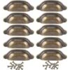Lot De 10 Poignée Bouton De Porte 98mm Décoration Pour Meuble Tiroir - Laiton Antique