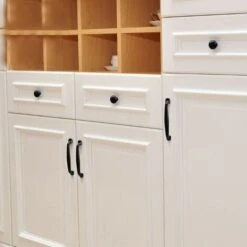 10x Poignée De Porte Cuisine Armoire Placard Tiroir Chambre Meubles Tirer Entraxe 128mm, Aluminium Noir -Fispool Magasin 55942913 5