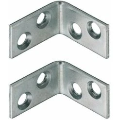 2x équerre Acier Inoxydable 25x25x15 Inox Avec 4 Trous Meuble Chaise Extérieur Jardin Table Lit étagère Armoire