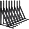 BR-Vie Wandregalhalterung, 8 Stück 90-Grad-Dreieckshalterungen Aus Stahl, Regalhalterungen 200 Mm X 120 Mm, Eckhalterung (Schwarz) -Fispool Magasin 56197237 1