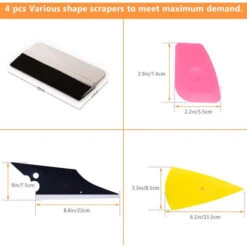 BR-Vie Vinyl-Auto-Fensterfolien-Abdeck-Werkzeug-Set, 6-teiliges Fahrzeug-Schutzglas-Fensterfolien-Auto-Verpackungs-Tönungs-Vinyl-Installationswerkzeug: Rakel, Schaber -Fispool Magasin 56197263 4