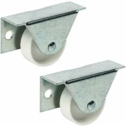 2x Roulette De Lit Rigide Lisse 35mm Charge 40kg Meuble étagère Armoire Lit Gigogne Acier Plastique